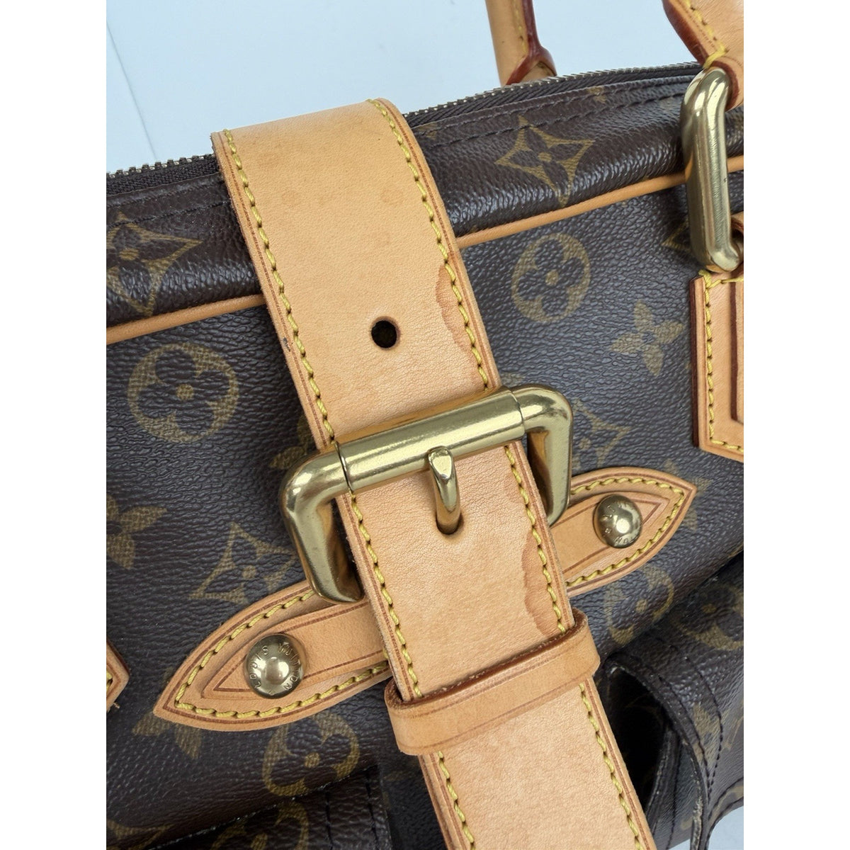 Louis Vuitton Vintage Manhattan Bag GM in Brown Monogram Coated Canvas 2005 S
