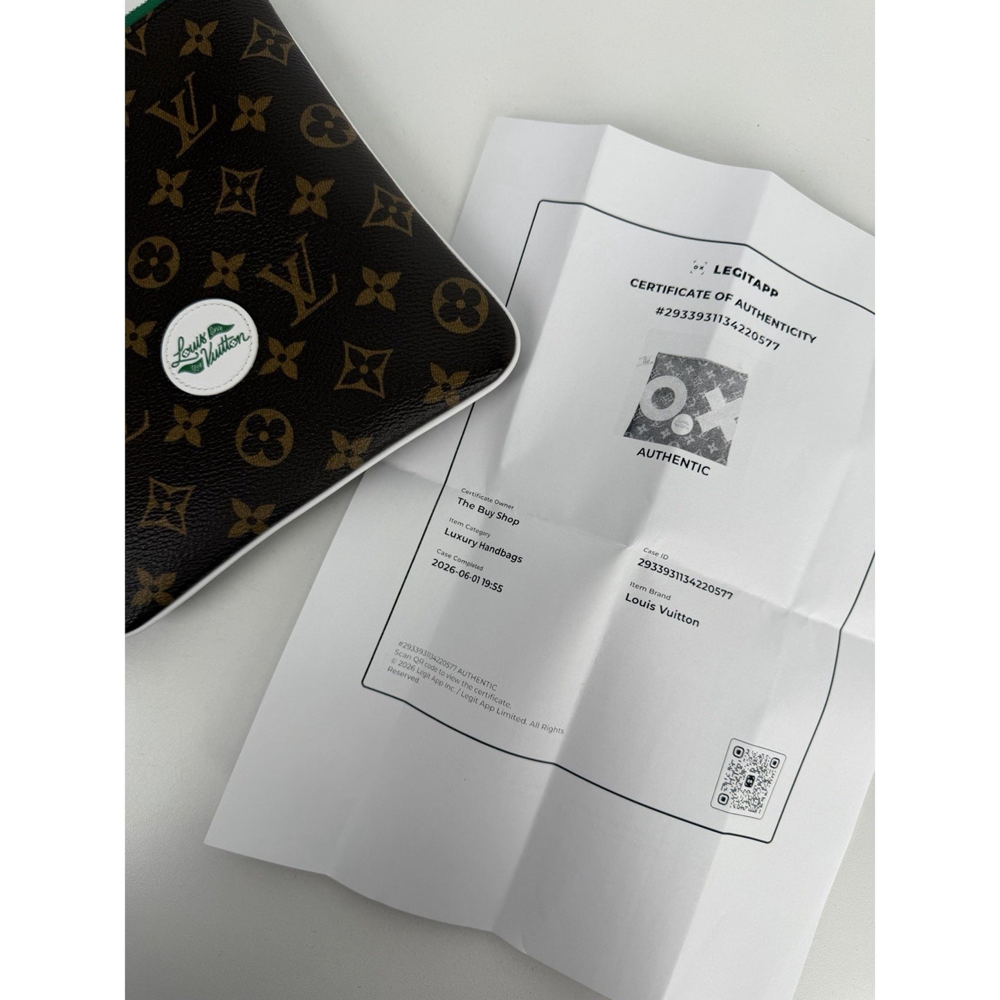 Louis Vuitton Golf Accessories Pouch Clutch in Brown Monogram Coated Canvas S15