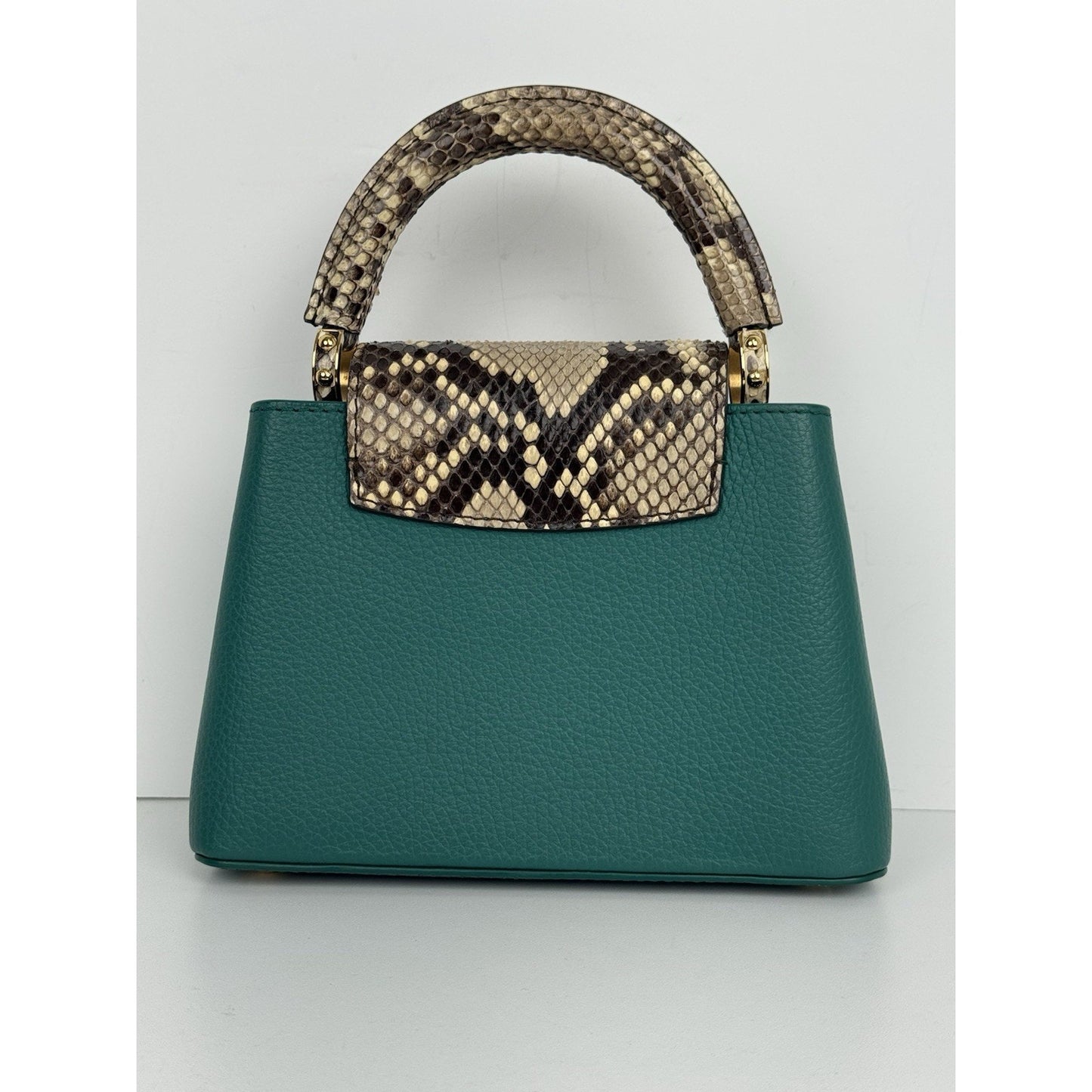 Louis Vuitton Capucines BB Python & Leather Bag Emerald Green with Gold HW B-2