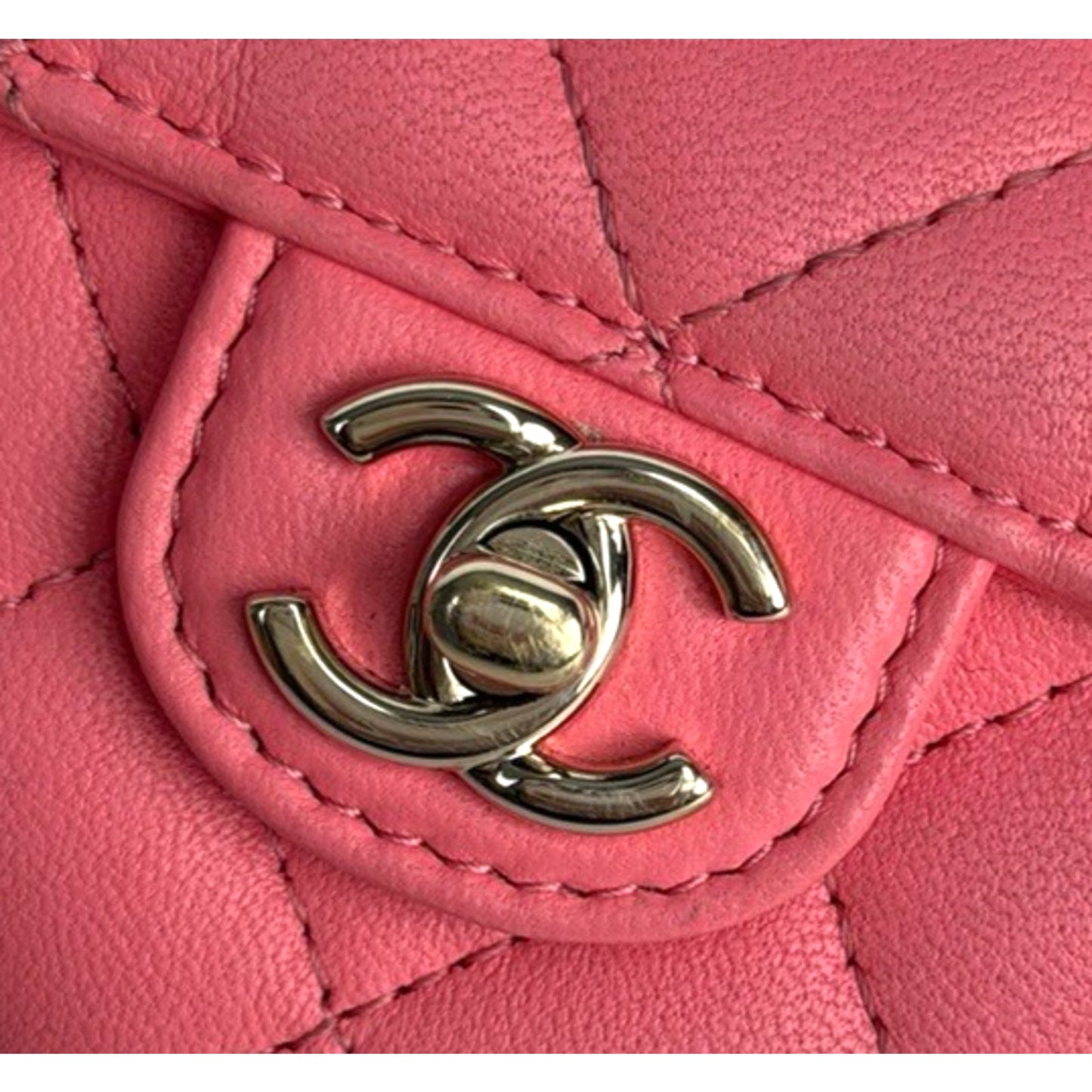 Chanel CC In Love Heart Waist Belt & Shoulder Bag in Pink Quilted Lambskin E-2