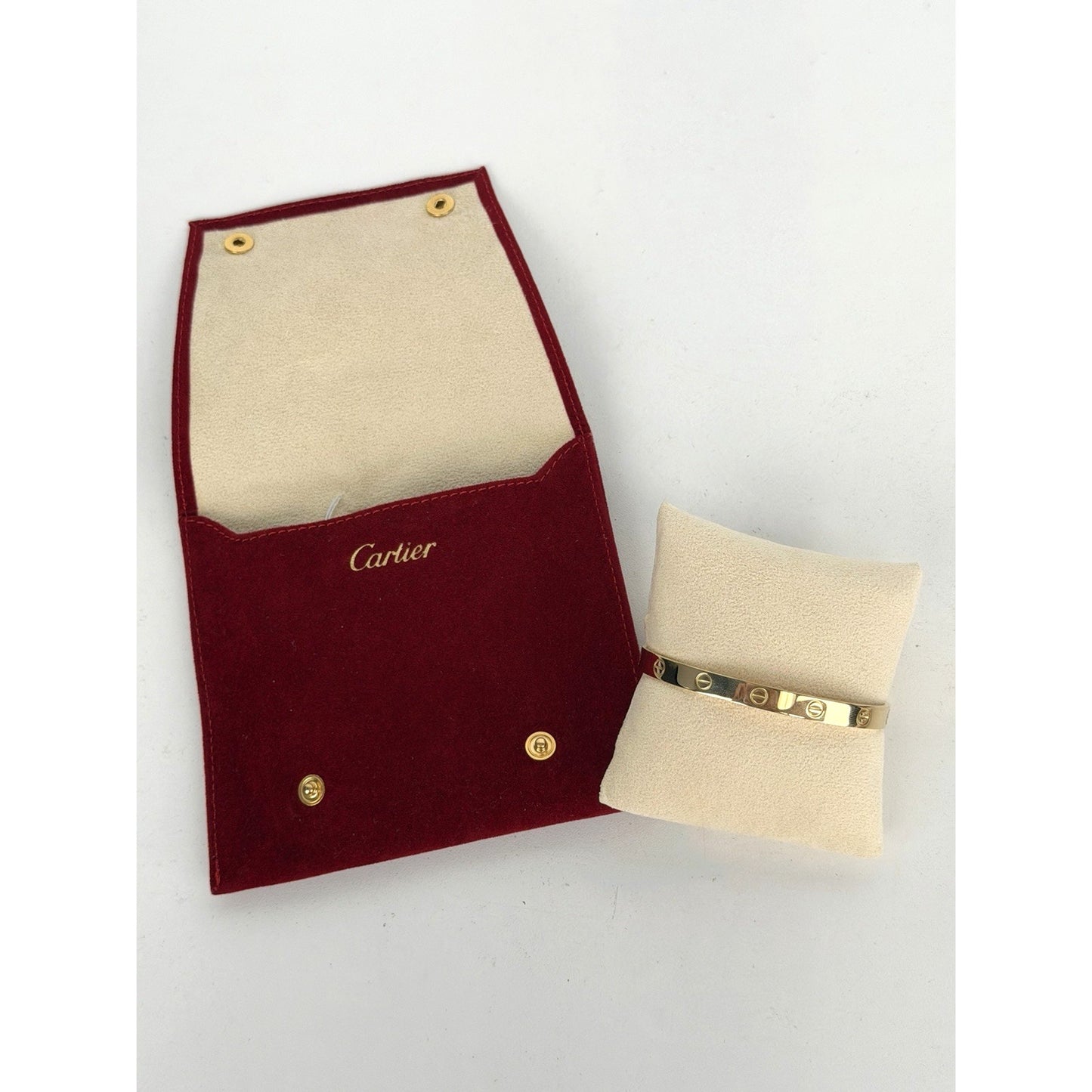 Cartier Love Open Cuff Bracelet in 18k Yellow Gold Size 18