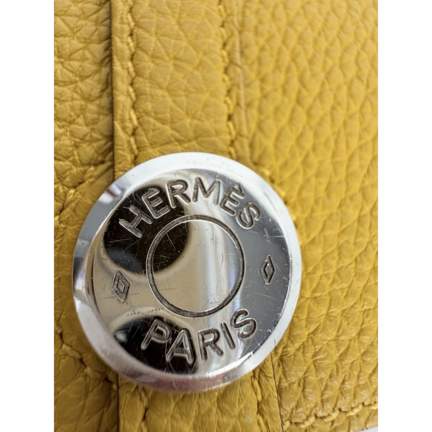 Hermes Togo Dogon Duo Wallet in Yellow Leather 2026