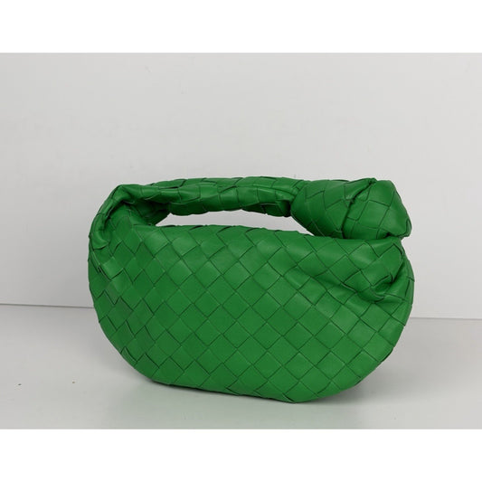 Bottega Veneta Mini Jodie Bag in Parakeet Green Intrecciato Woven Leather S10