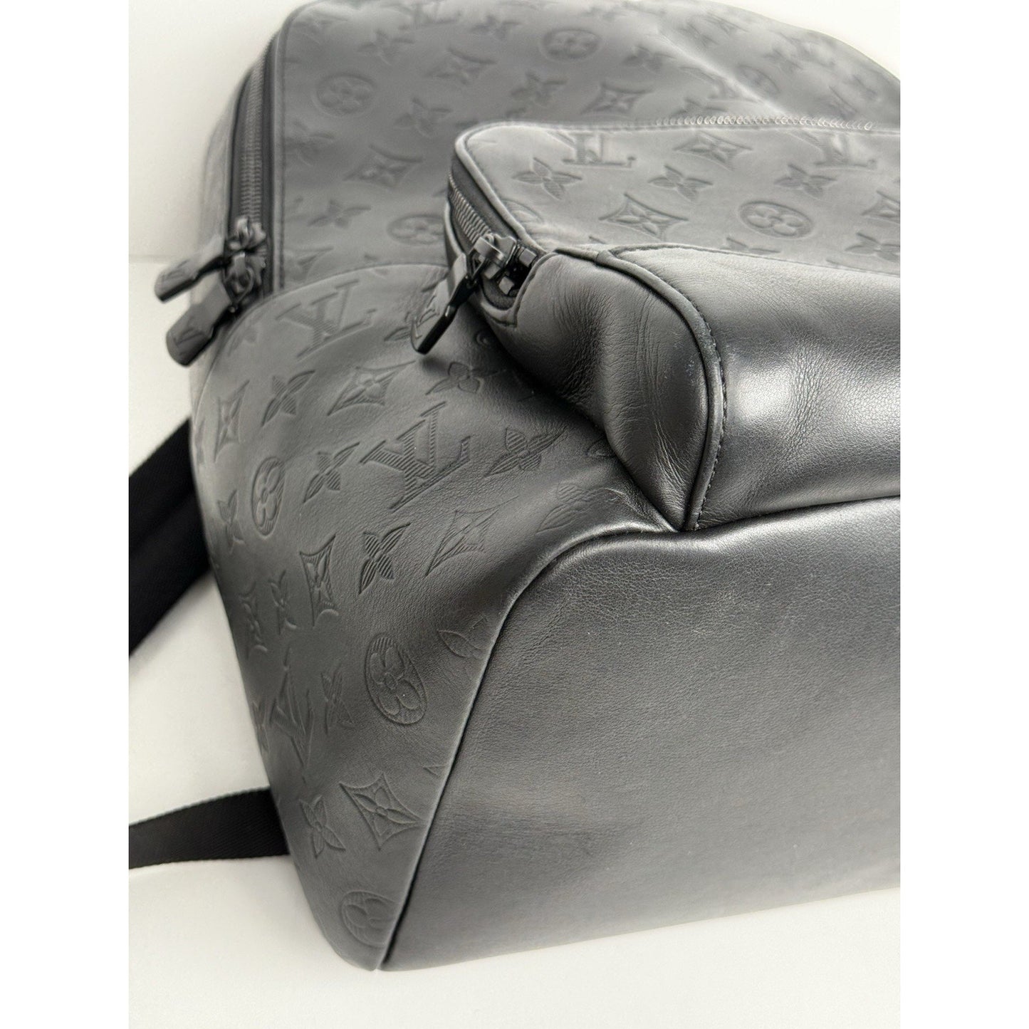 Louis Vuitton Shadow Monogram Racer Backpack Black Leather B-7