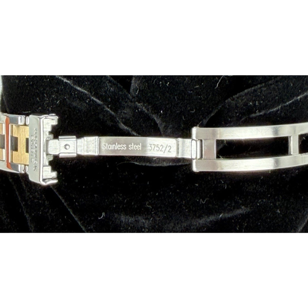 Hermes Two-Tone Stainless Steel Clipper Classique PM Watch with White Dial