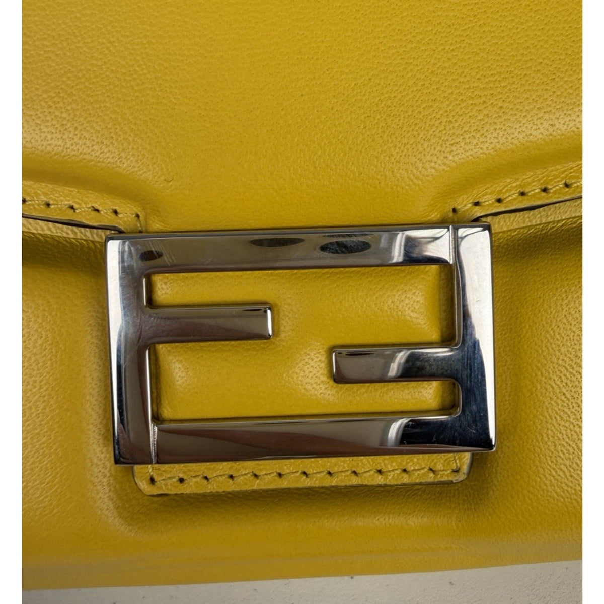 Fendi Baguette Soft Trunk Crossbody Bag in Yellow By Kim Jones S-10