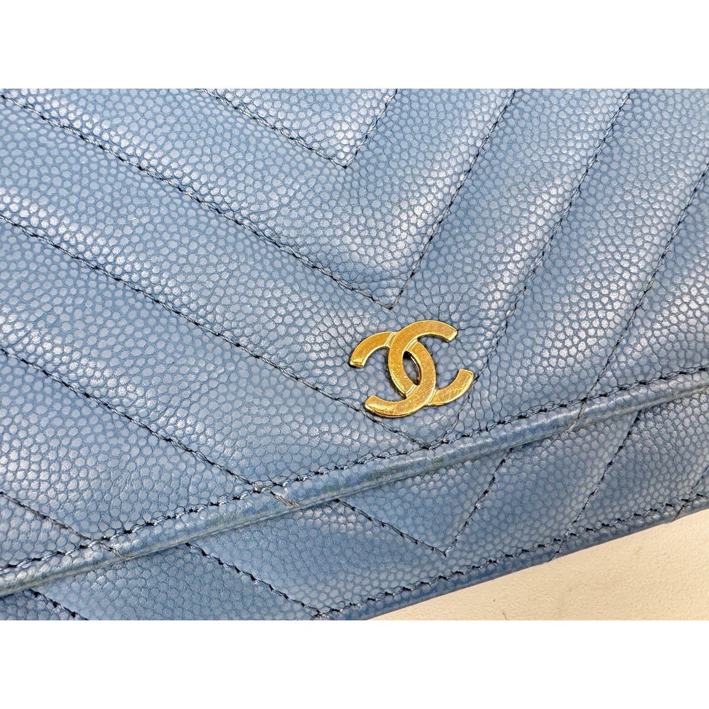 Chanel Wallet on Chain Chevron Caviar Leather B-6
