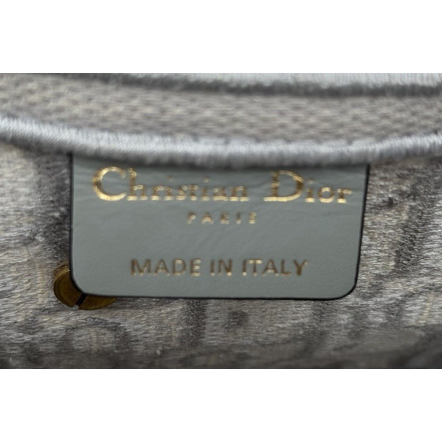 Christian Dior Oblique Embroidered Saddle Bag in Gray Canvas 2021 D8