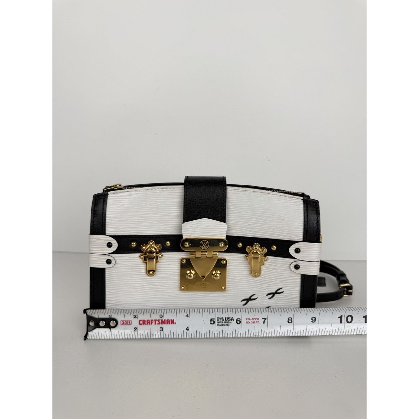 Louis Vuitton Trunk Clutch Crossbody Bag in Black & White Epi Leather NFC C-1