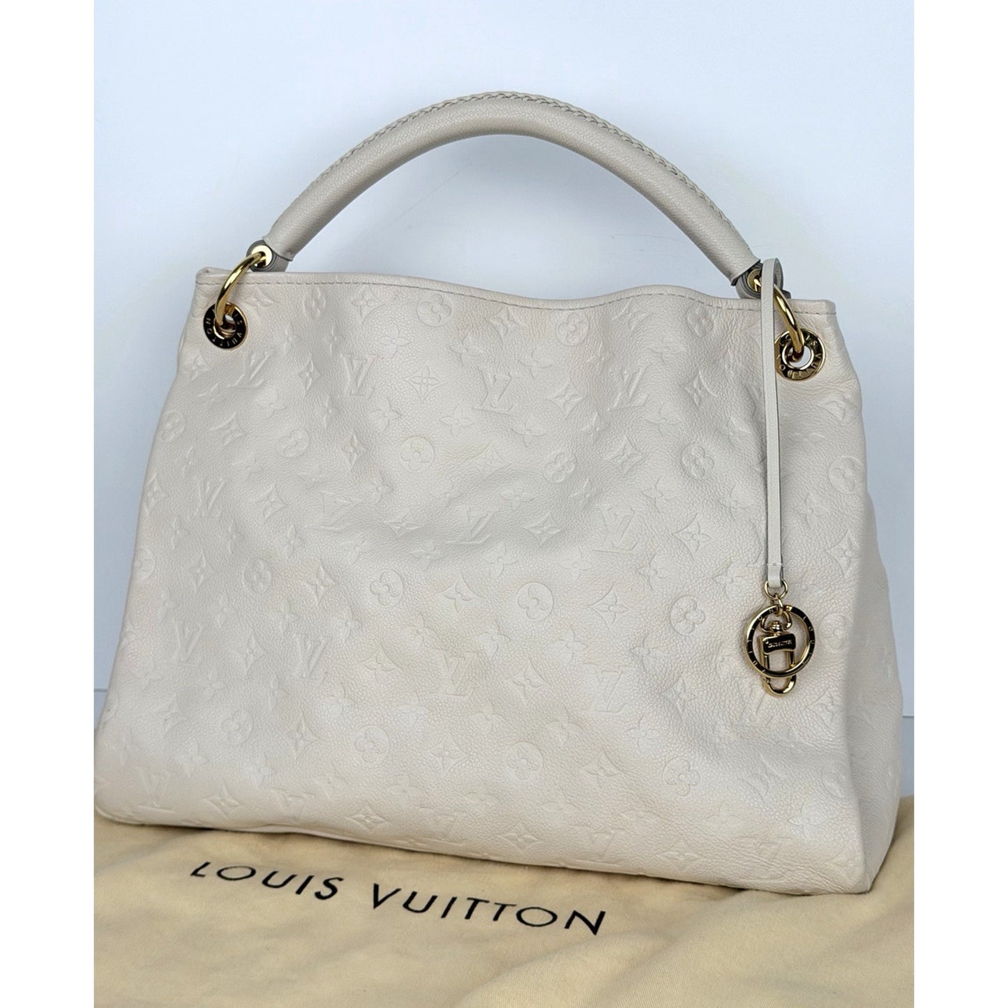 Louis Vuitton Artsy MM Shoulder Bag in White Monogram Empreinte Leather 2012 E4