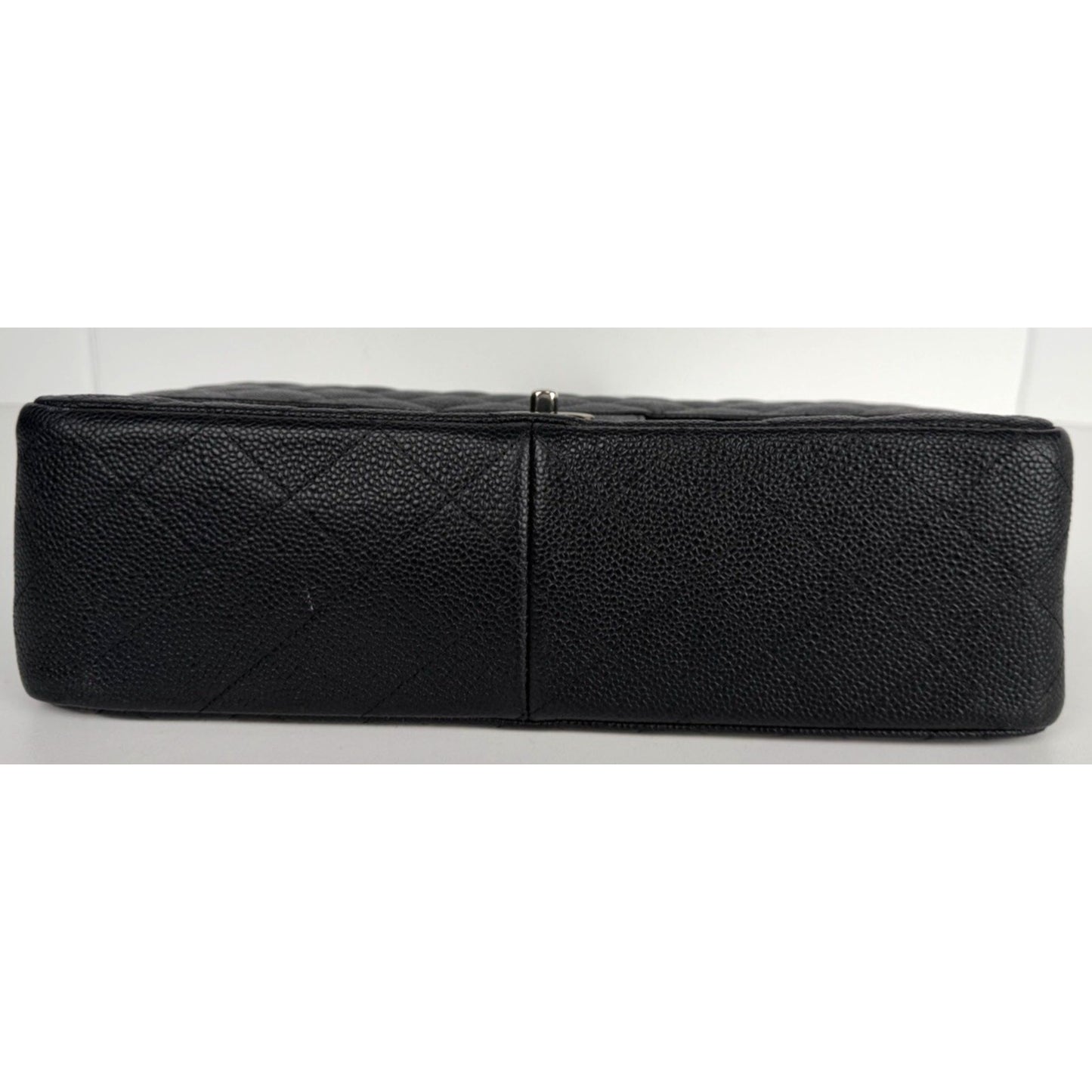 Chanel Classic Double Flap Jumbo Bag in Black Caviar Leather 2014 D-7