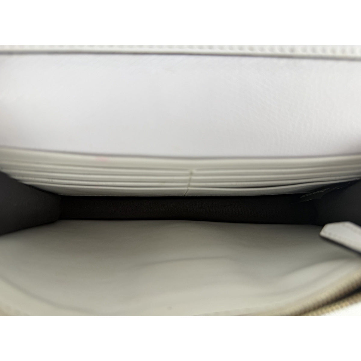 Fendi F is Fendi Envelope Wallet on Chain Crossbody Bag in White Leather S-08