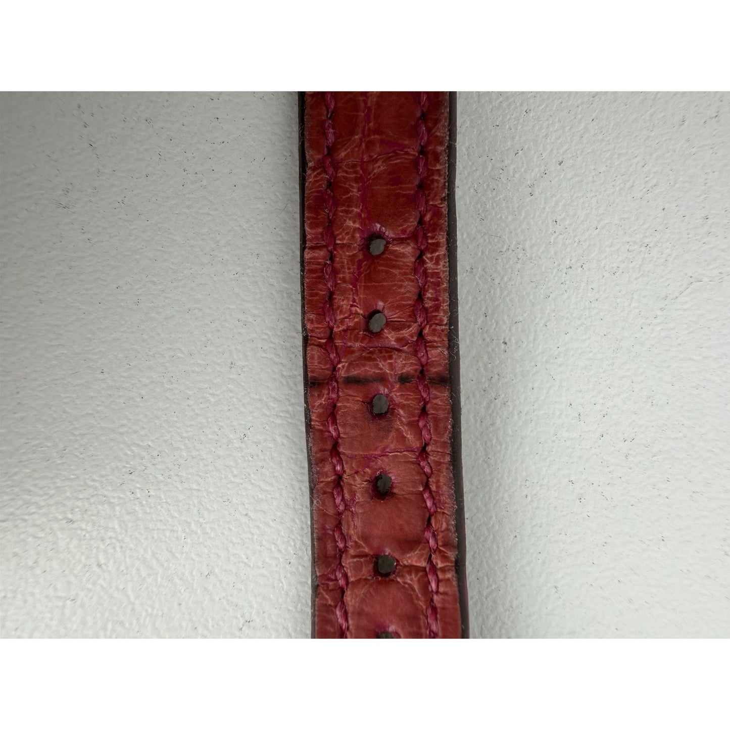 Hermes Heure H Watch Mother-of-Pearl Dial & Pink Alligator Leather Strap 2013
