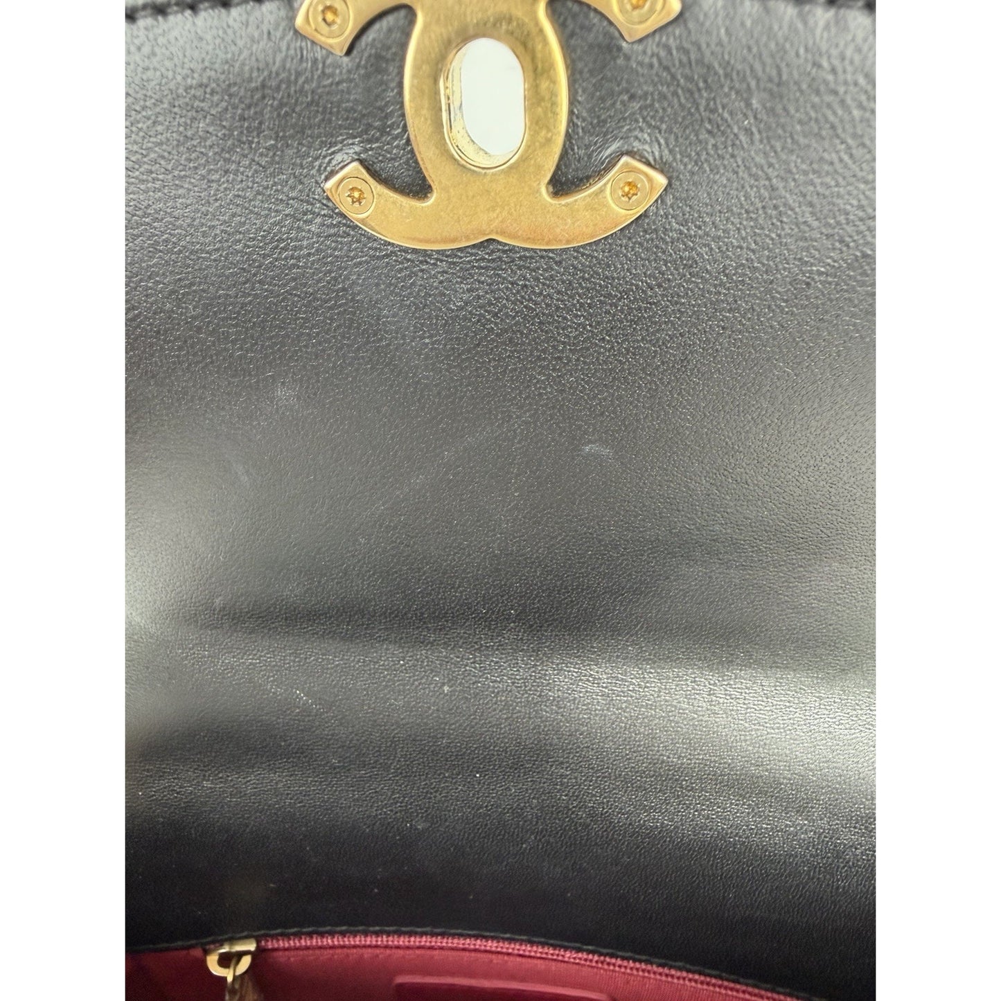 Chanel CC Coin Chain Flap Bag Small in Black Quilted Lambskin Leather 2020 F1