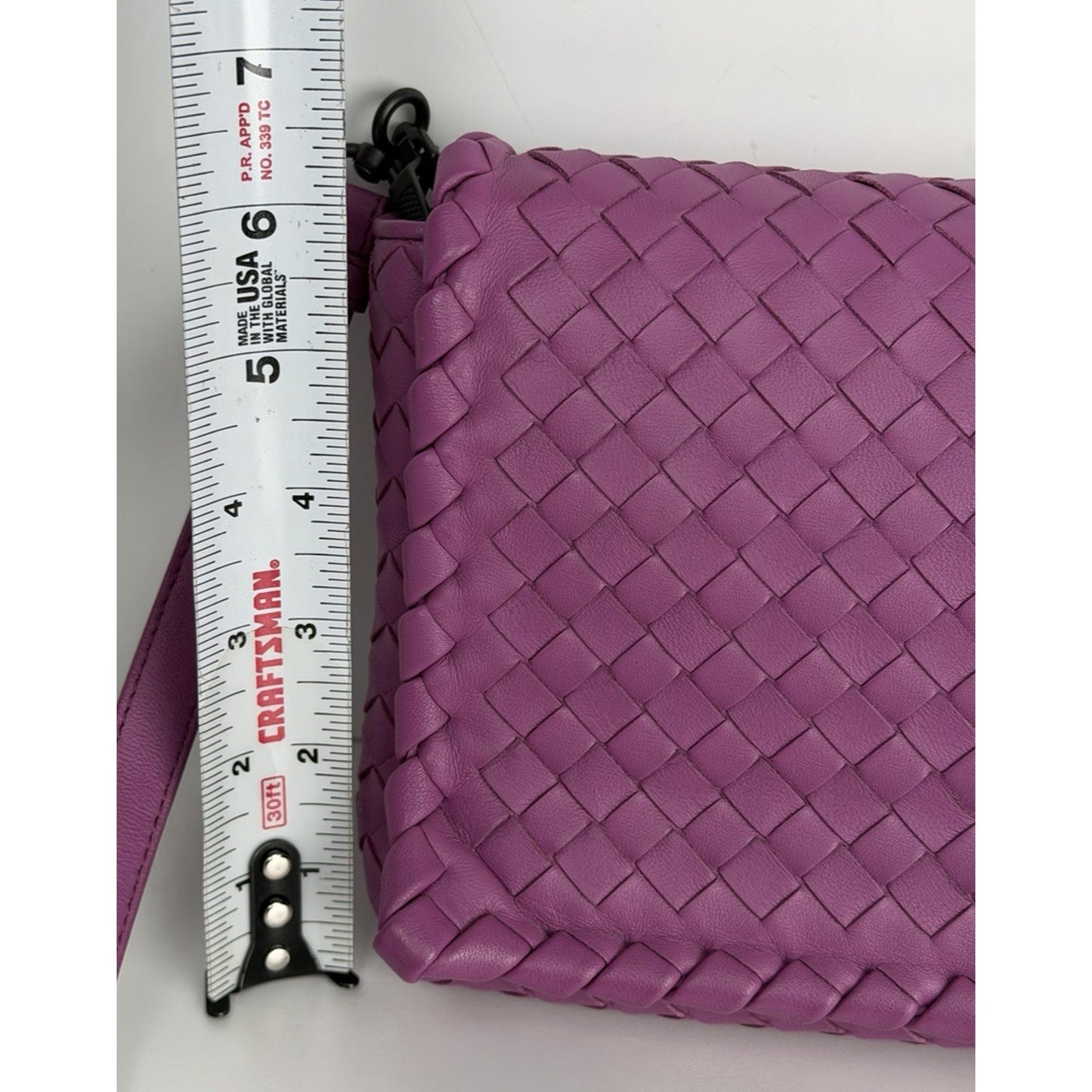 Bottega Veneta Intrecciato Dahila Clutch Crossbody Woven Nappa Leather S32