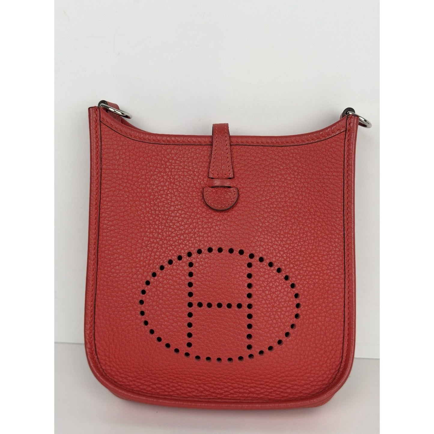 Hermes Evelyne TPM 16 Bag in Red Taurillon Clemence Leather 2015 C1