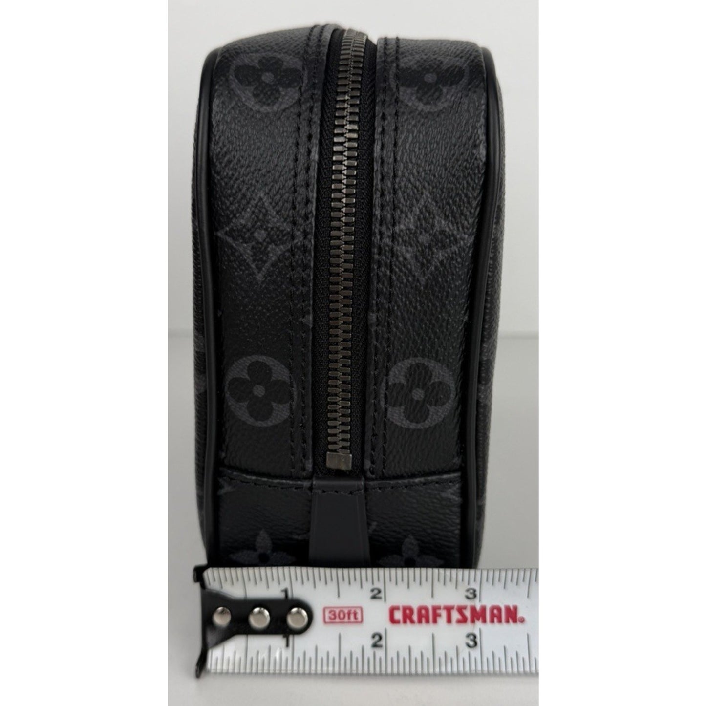 Louis Vuitton Monogram Eclipse Toilet GM Pouch Bag in Black Coated Canvas NFC S