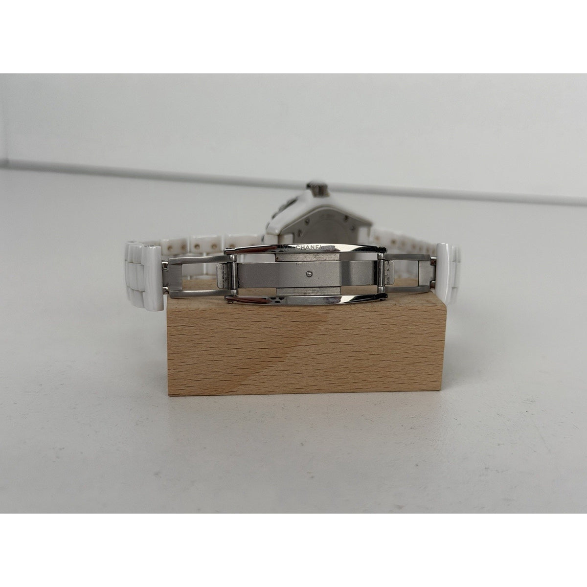 Chanel Watch J12 H1628 White Ceramic Quartz Diamond Markers 33mm Limited Edition
