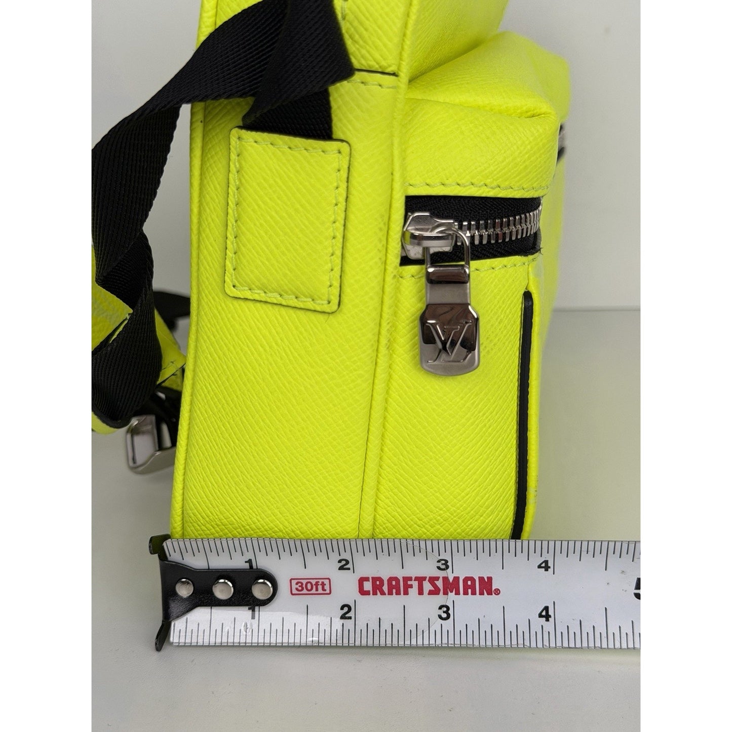 Louis Vuitton Outdoor Messenger Taiga in Neon Yellow Color Microchipped D9