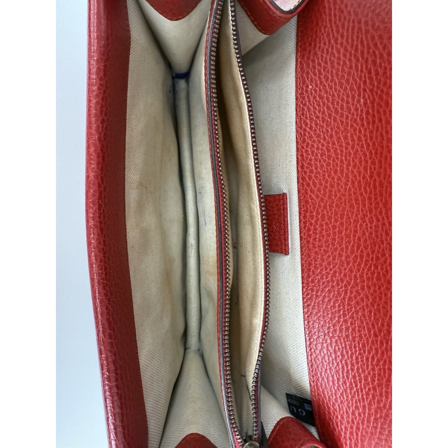 Gucci Dionysus Small Chain Strap Women's Shoulder Bag in Red Leather