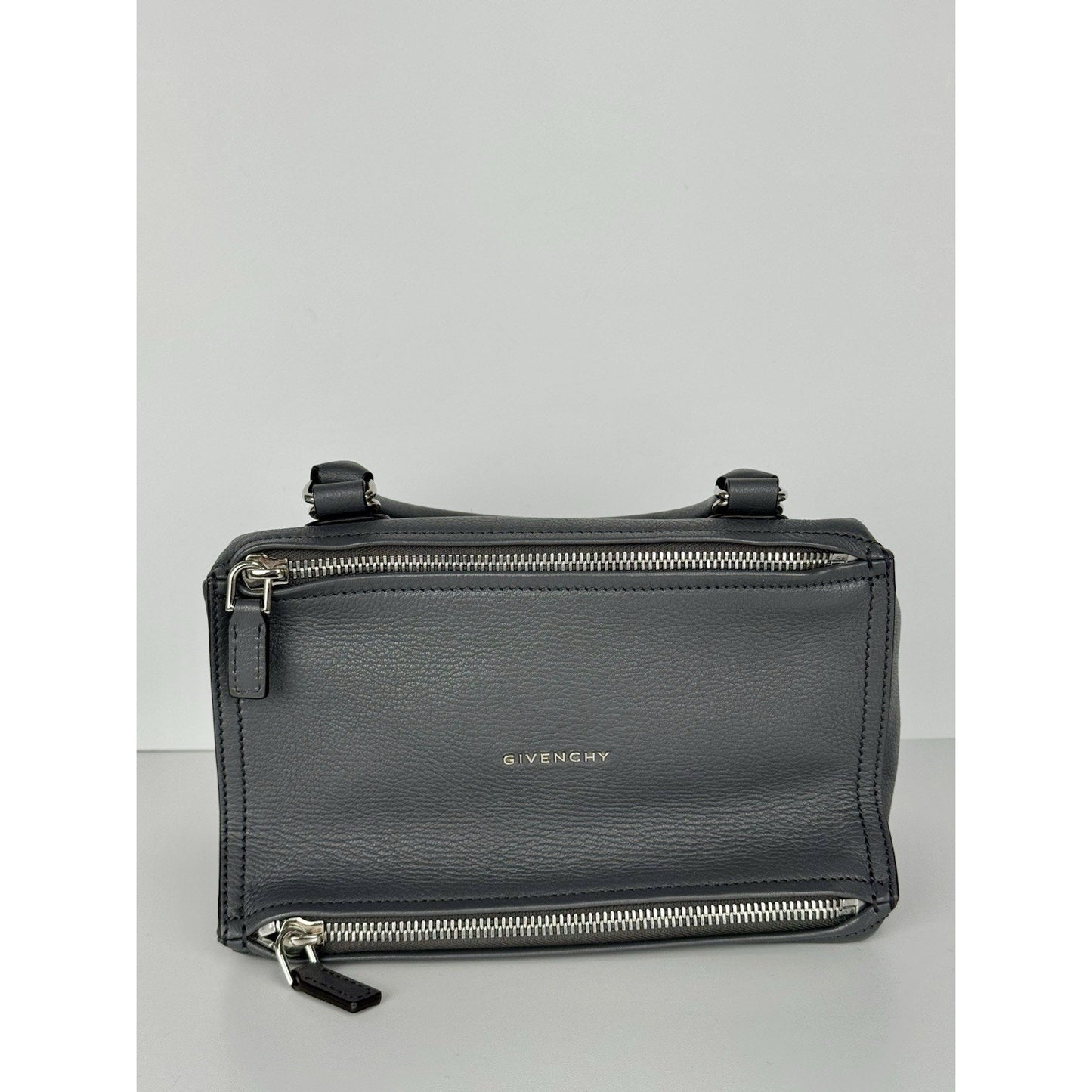 Givenchy Medium Pandora Shoulder Bag in Gray Grained Leather B-1