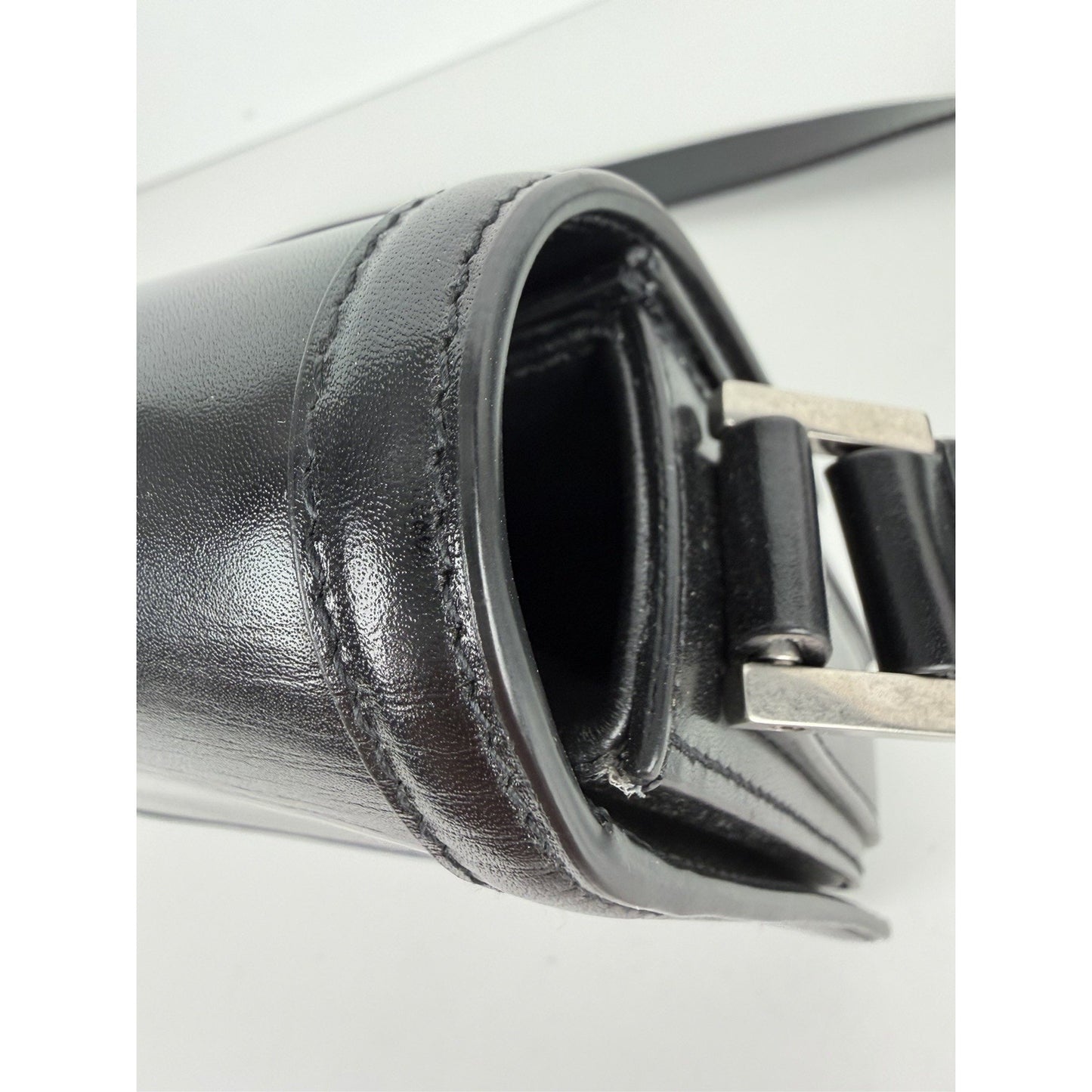 Saint Laurent Solferino Medium Satchel Box Calfskin Black w Silver Hardware C-4
