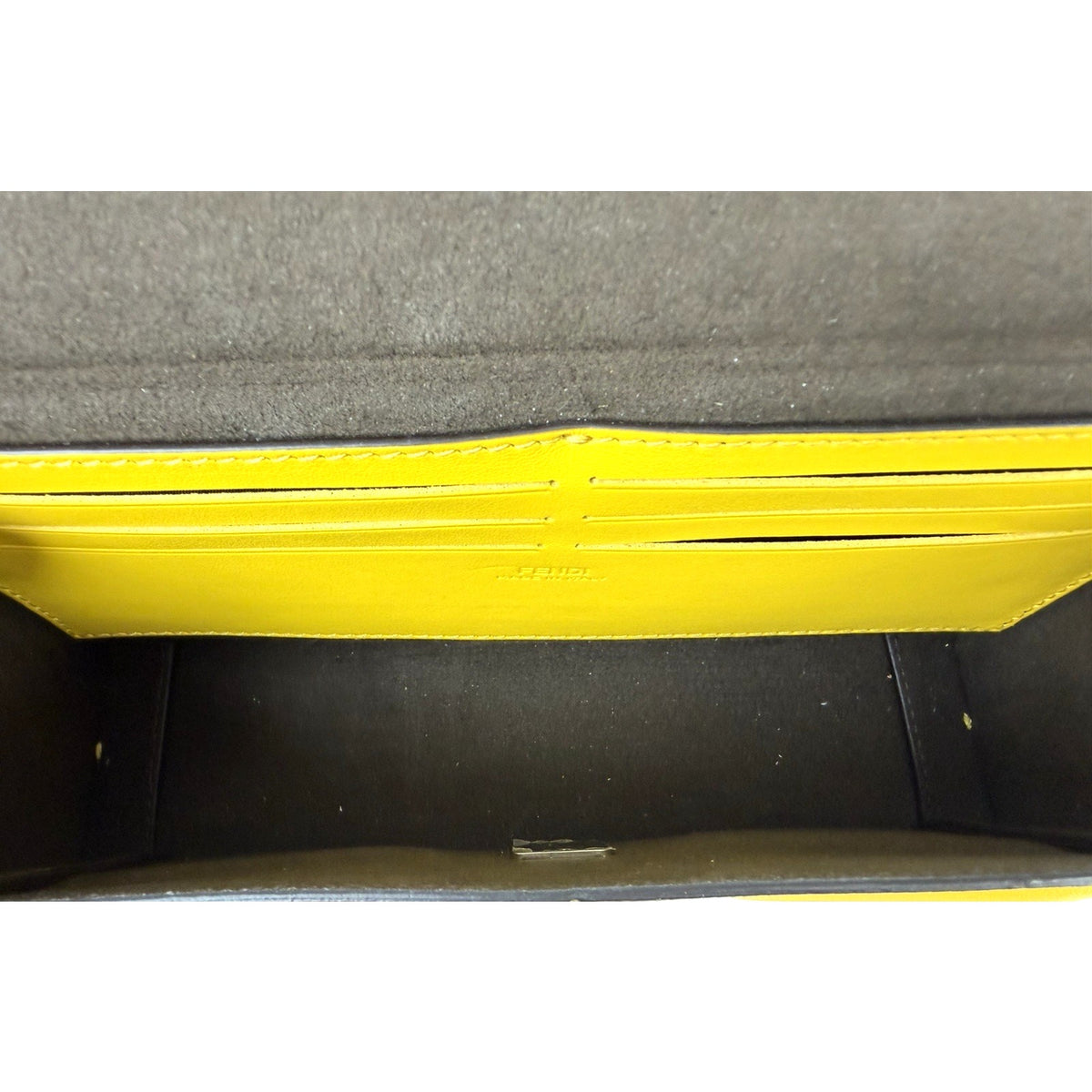 Fendi Baguette Soft Trunk Crossbody Bag in Yellow By Kim Jones S-10