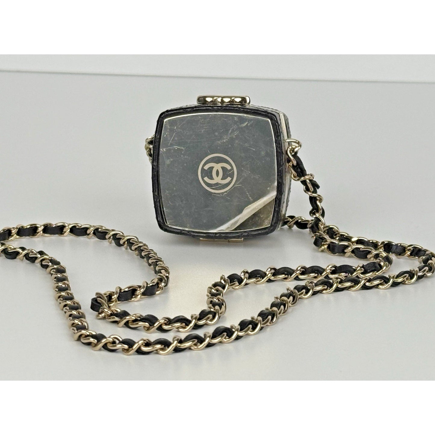 Chanel AP2425 Chain Clutch In Black Lambskin Leather