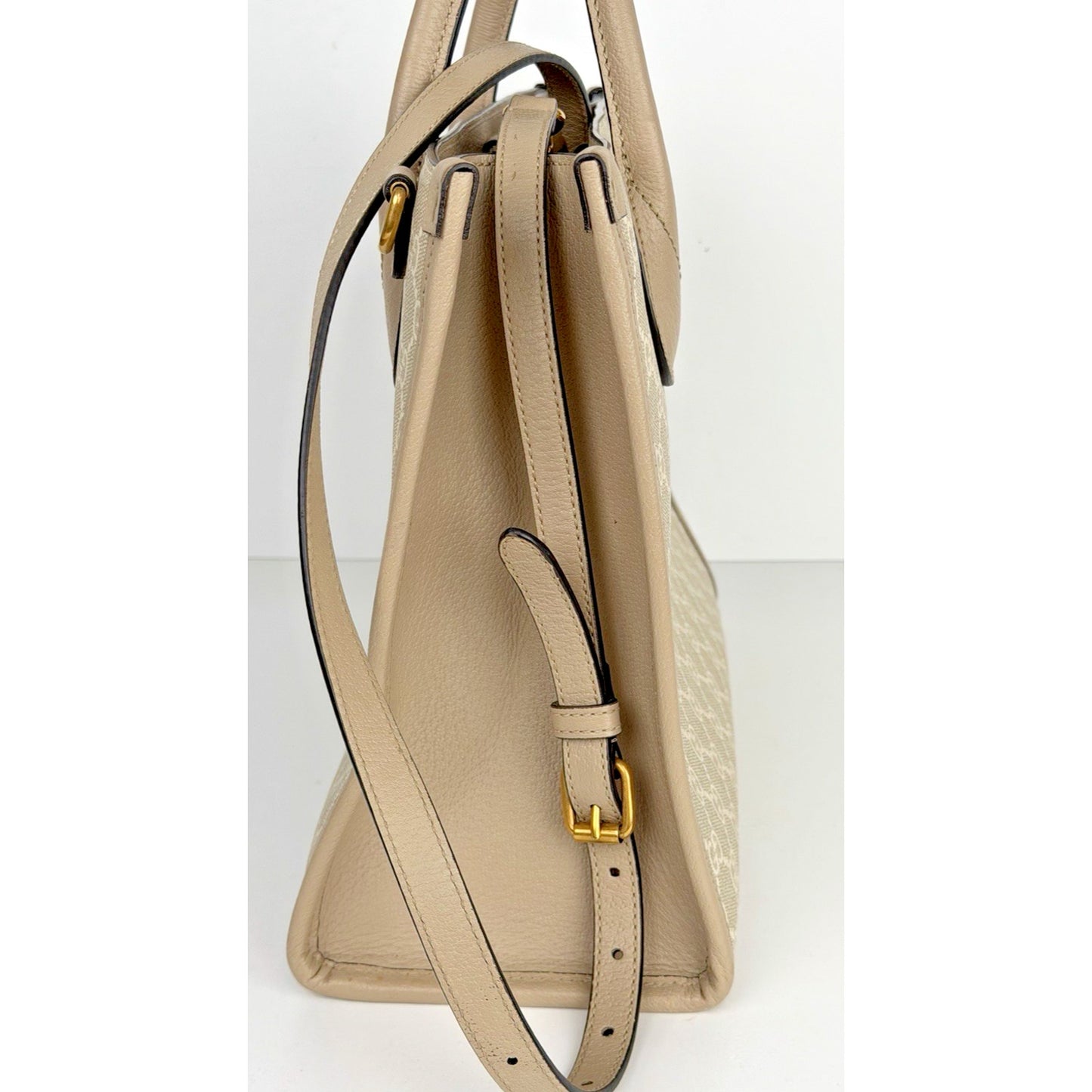 Gucci GG Tote Bag Supreme Small Retro Interlocking Beige & Mystic White