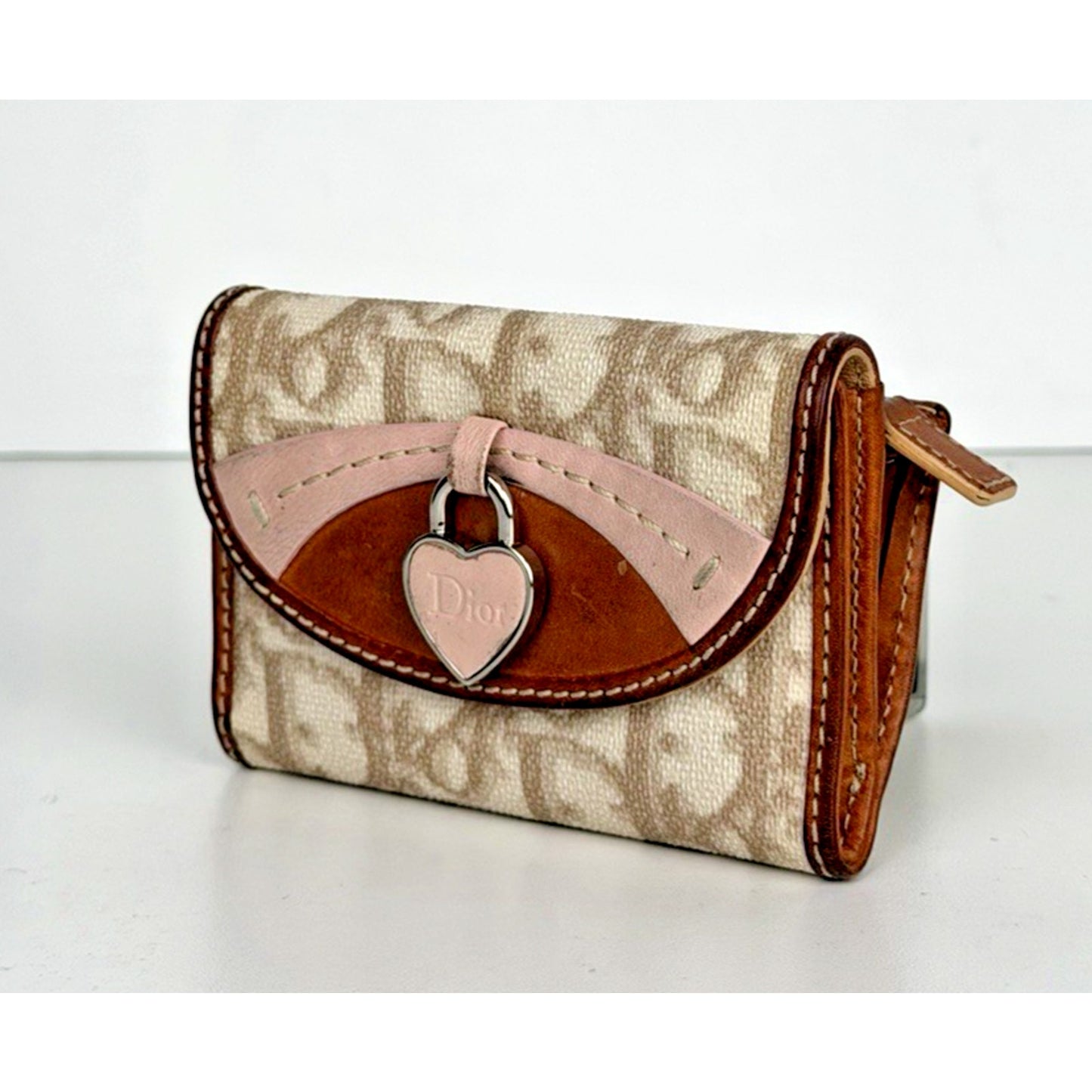 Christian Dior Trotter Romantique Diorissimo Key Holder Wallet in Canvas 2007 K2