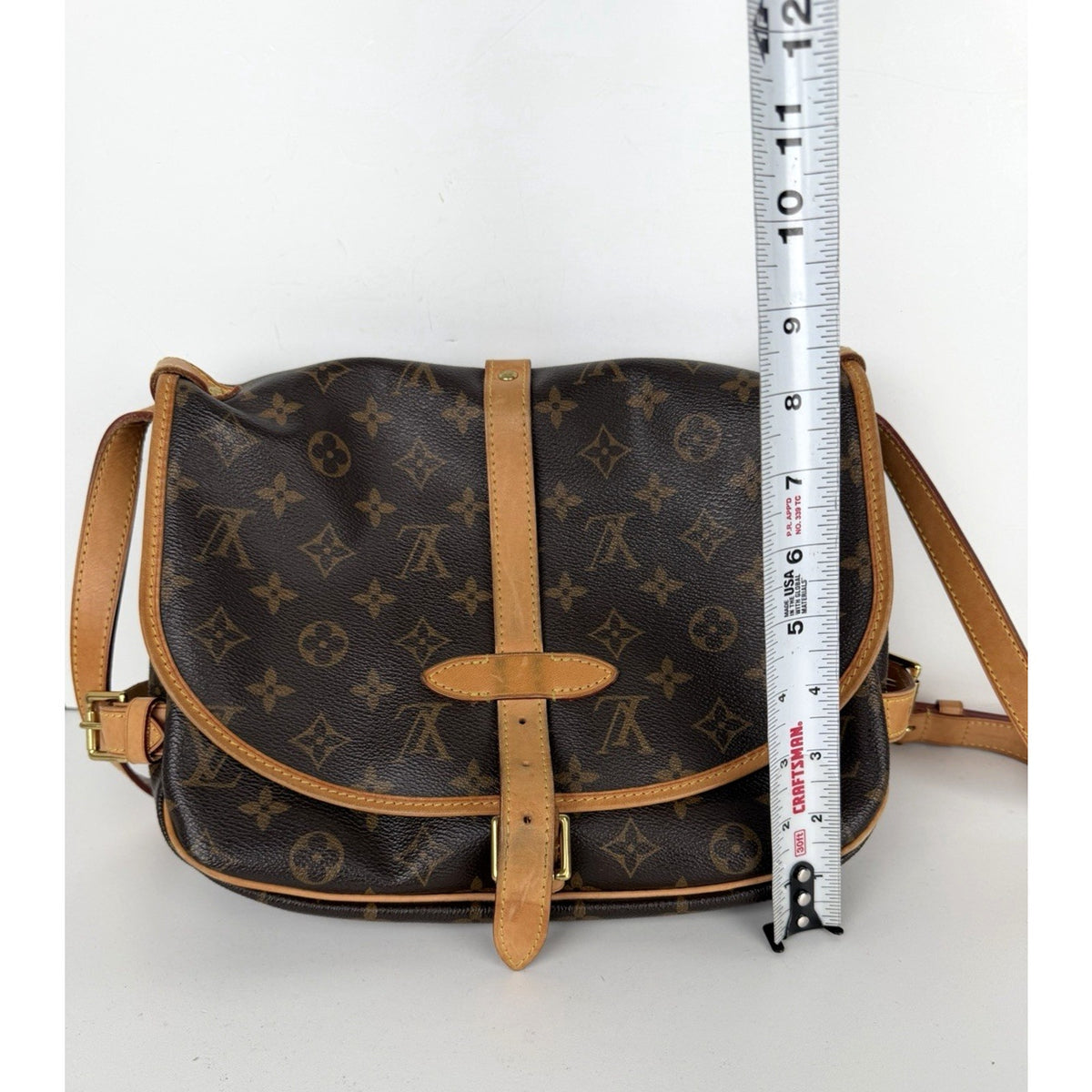 Louis Vuitton Saumur 30 Shoulder Bag in Brown Monogram Coated Canvas 2012 S-11