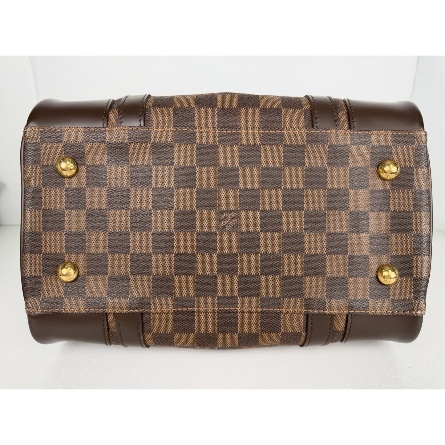 Louis Vuitton Berkeley Satchel Bag in Damier Ebene Coated Canvas 2012 S