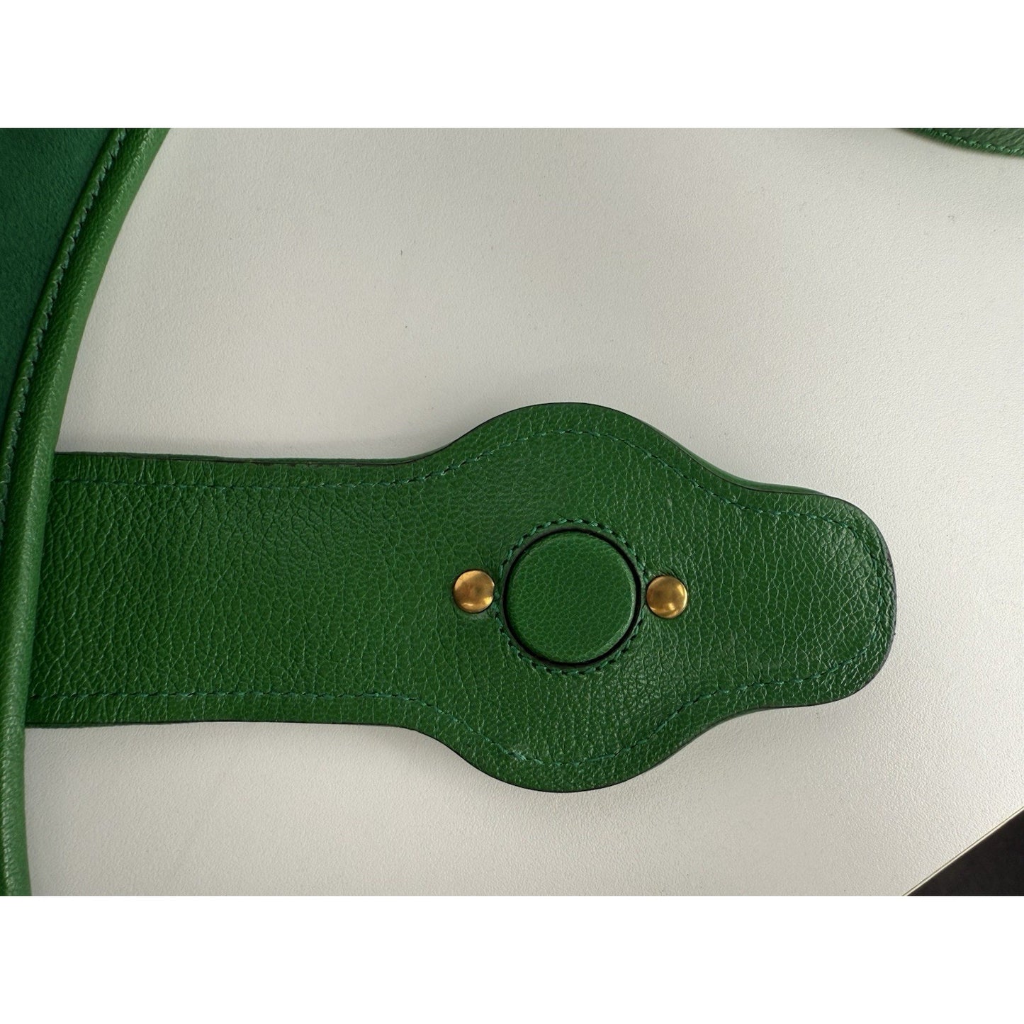 GUCCI Aphrodite GG 2 Way Shoulder Bag Green Calfskin Leather
