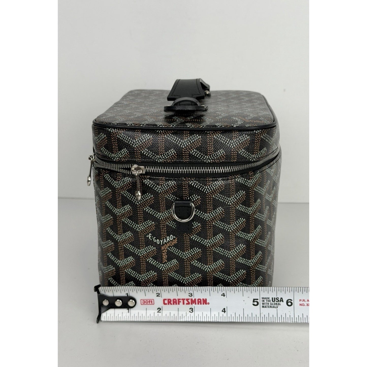 Goyard Muse Vanity Case PM Goyardine Pattern Coated Canvas Leather Handle B4