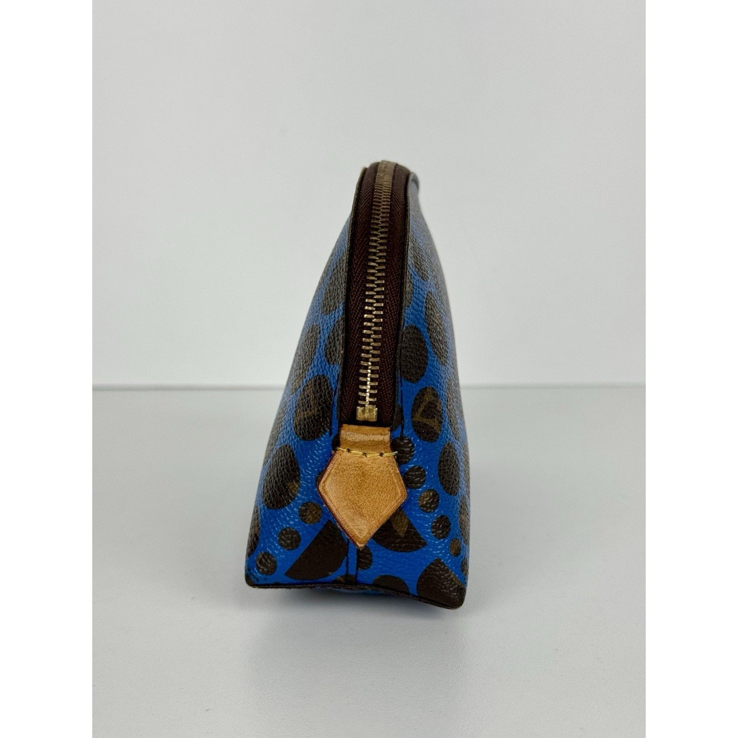Louis Vuitton Yayoi Kusama Pumpkin Dots Cosmetic Pouch Blue Canvas C-7