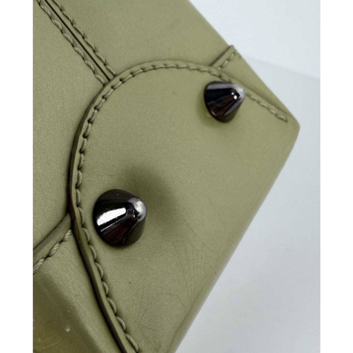 Christian Dior Malice Tote Bag Small Vintage Olive Green Patent Leather 2000 S