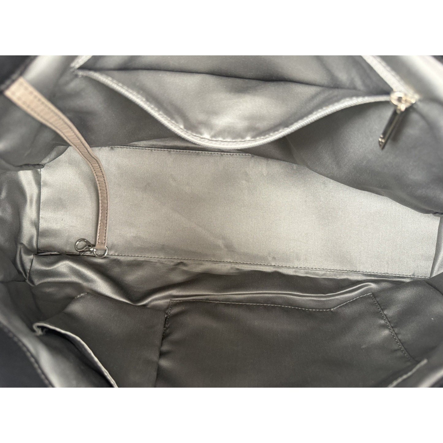 Chanel Modern East West Tote Bag Black Leather Rhodoid Chain 2006-2008 D-8