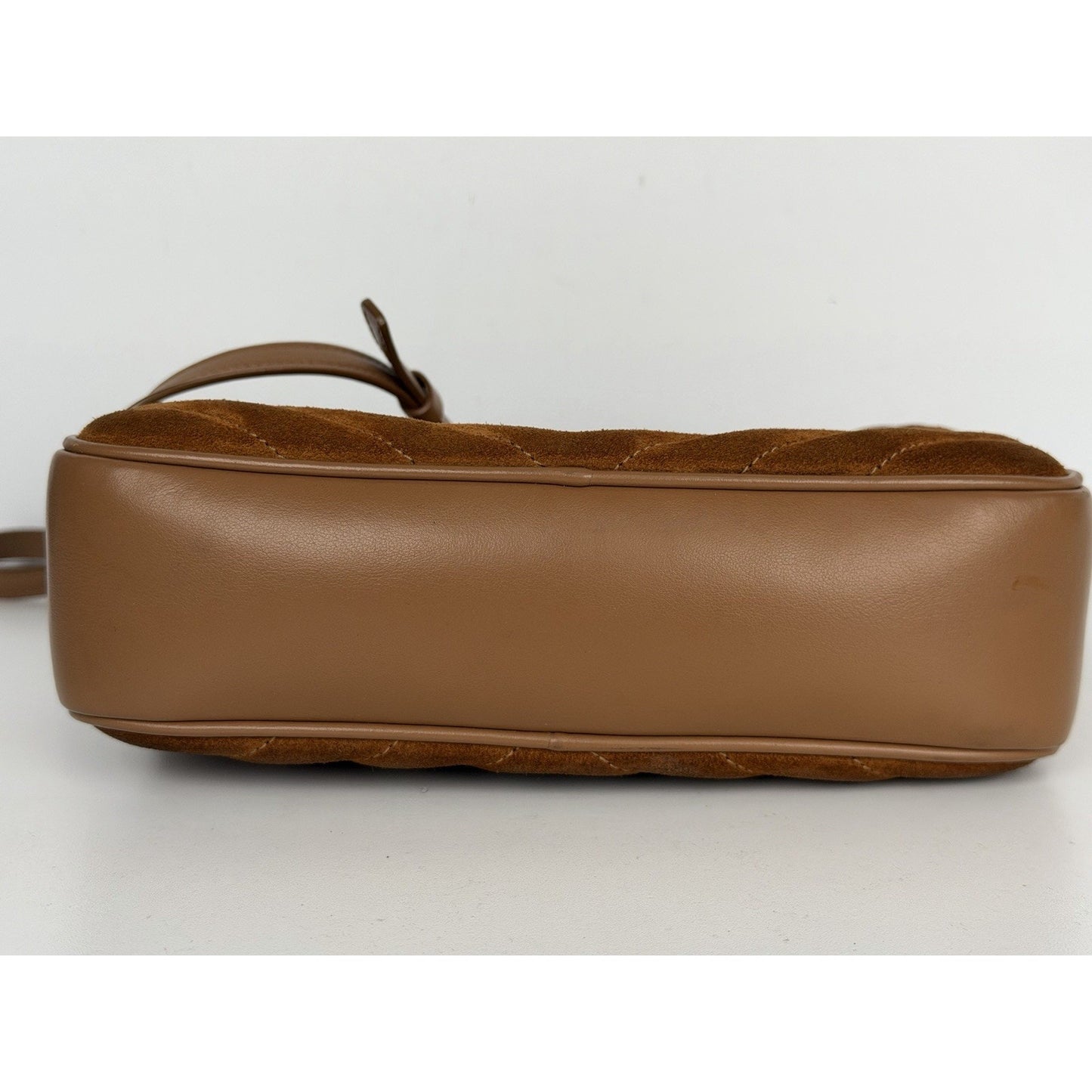 Saint Laurent Lou Camera Bag Medium Matelasse in Brown Suede and Leather S