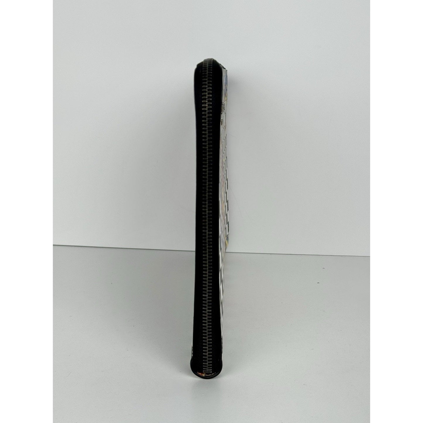 Versace Multicolour Checkerboard Pattern Leather Handbag Silver Hardware