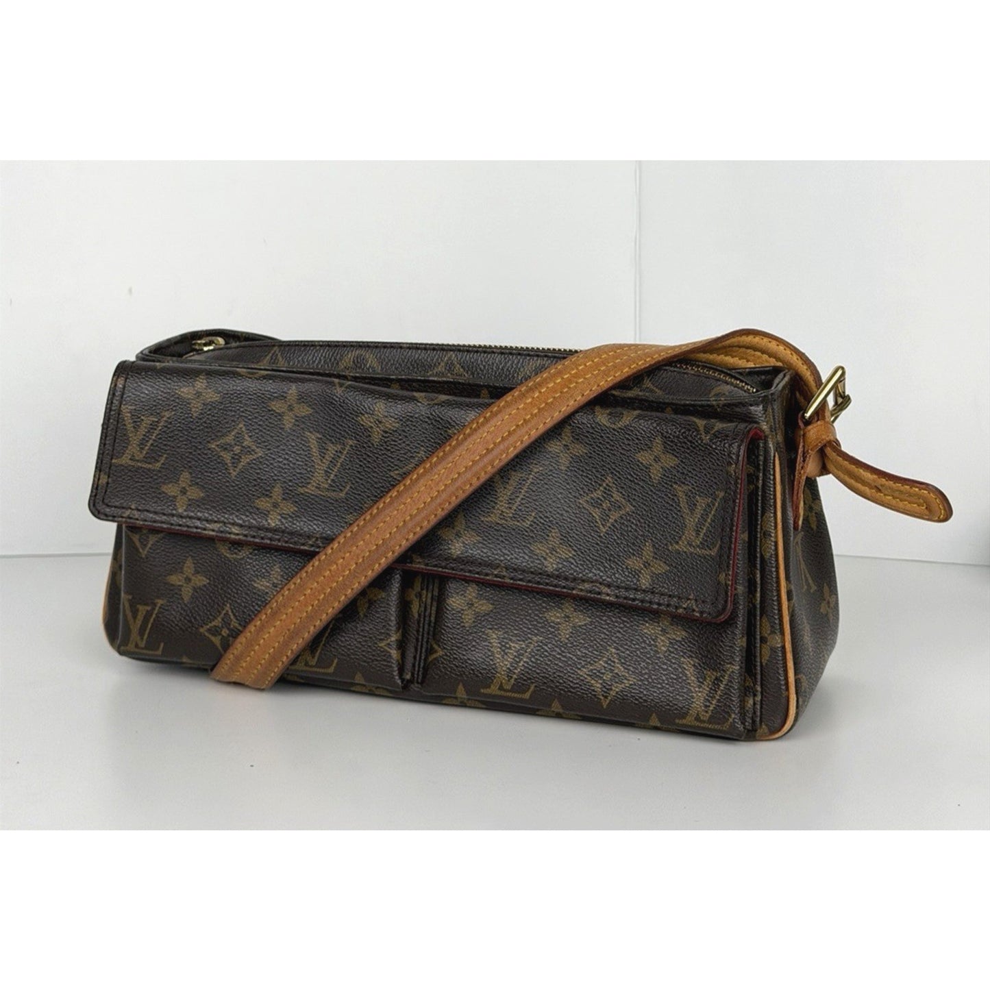 Louis Vuitton Viva-Cite MM Shoulder Bag in Brown Monogram Coated Canvas 2004 S14
