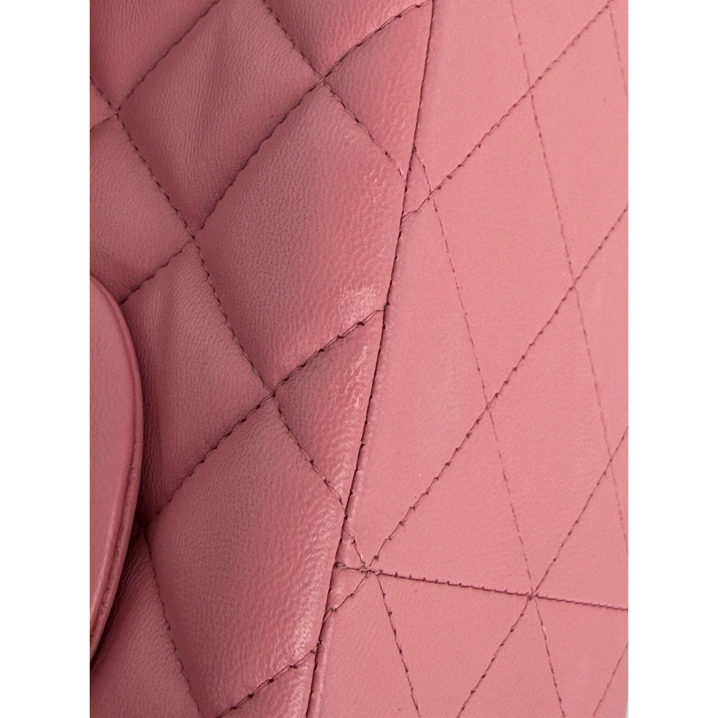 Chanel Jumbo Classic Double Flap Bag Pink Quilted Lambskin Leather 2013-2014 R1