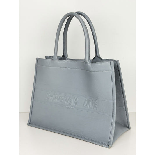 Christian Dior Book Tote Bag Medium in Gray Calfskin Leather 2020 F3