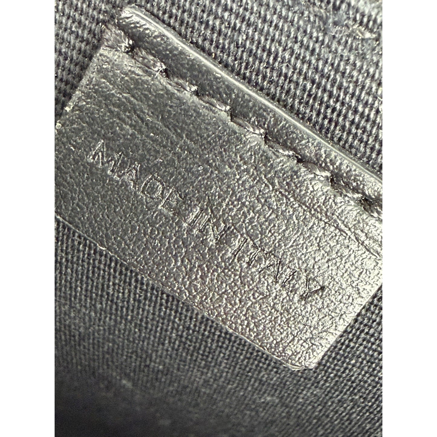 Celine Triomphe Horizontal Pouch Black Coated Canvas Smooth Calfskin Trim K2