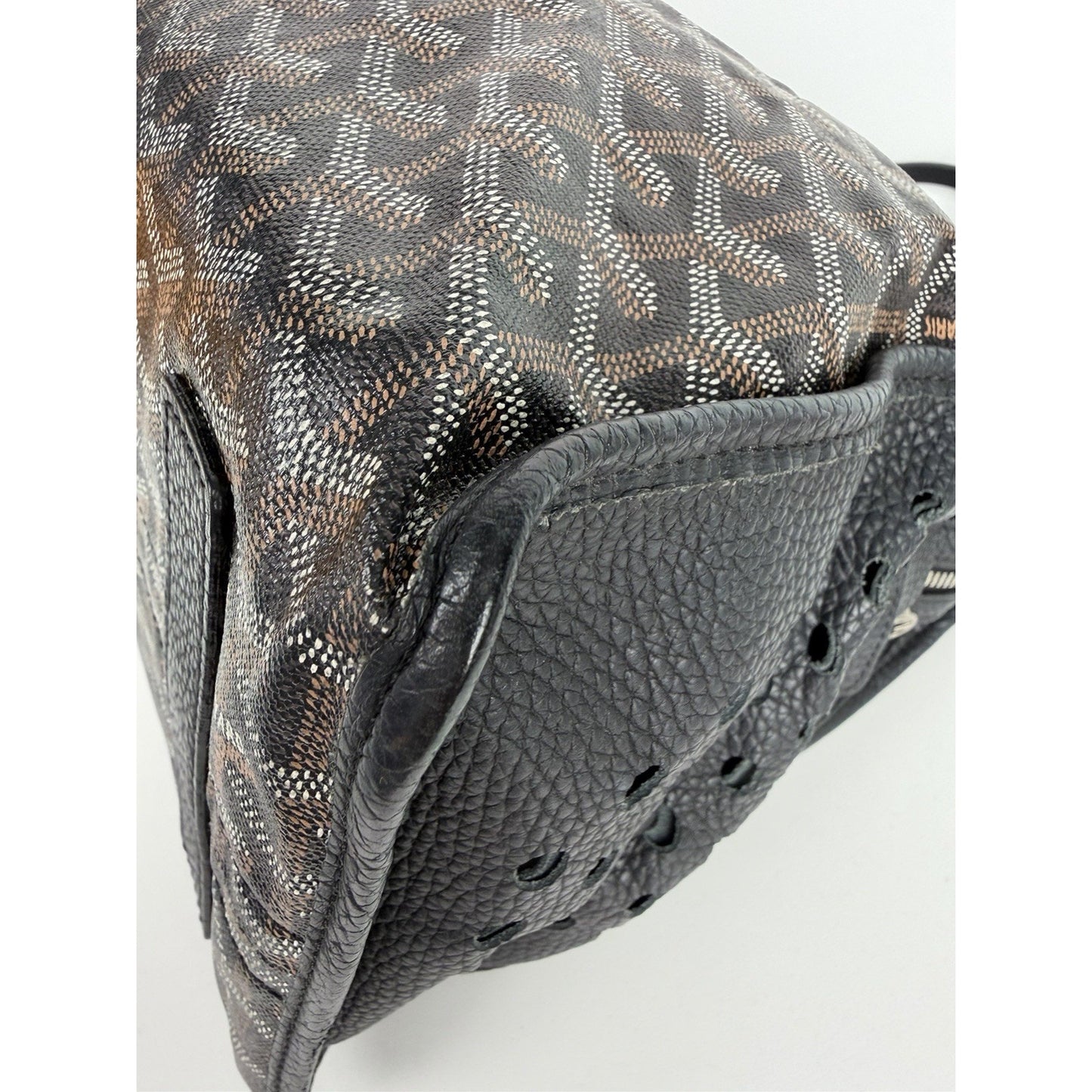 Goyard Sac Hardy PM Pet Carrier Noir in Goyardine Coated Canvas B6