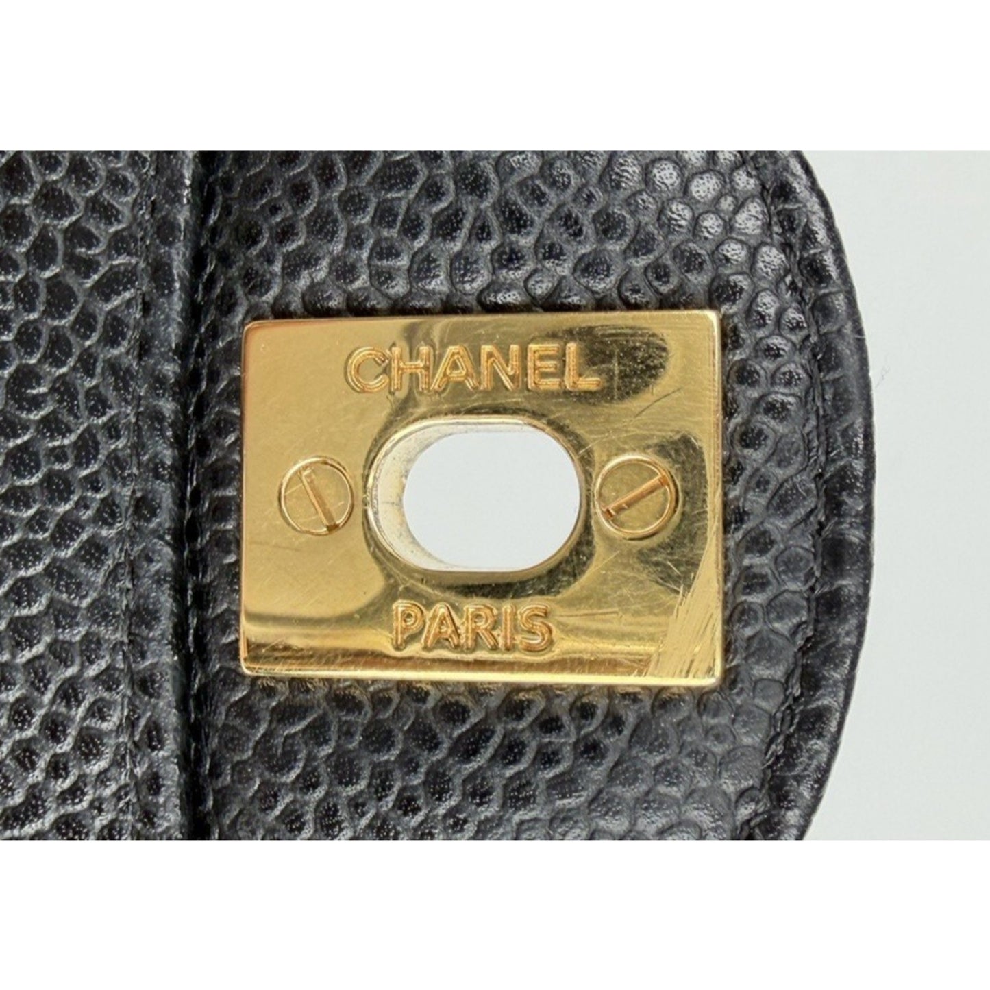 Chanel Classic Double Flap Medium Bag Black Caviar Leather Gold Hardware 2019 D7