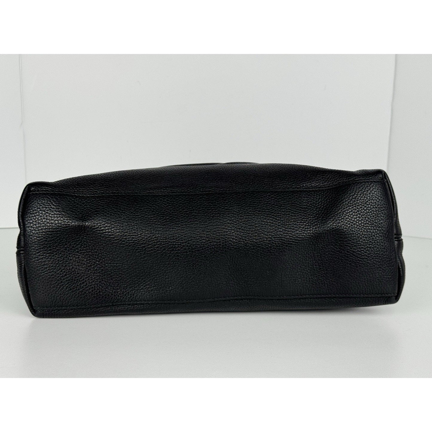 Gucci Soho Black Pebbled Leather Chain Tote Bag C-7