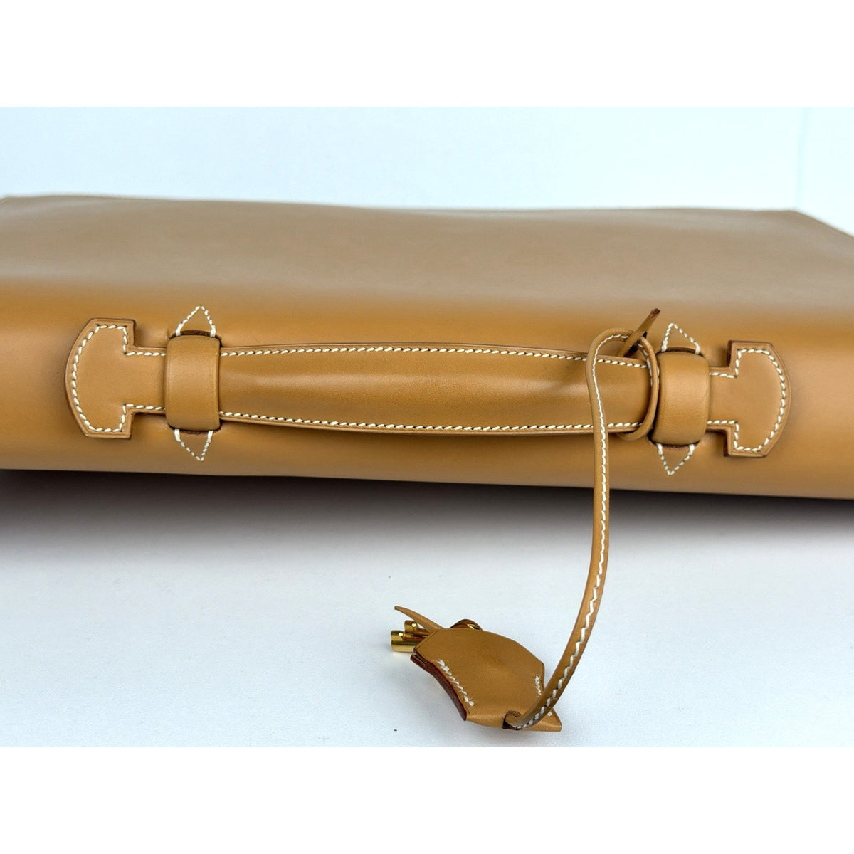 Hermes Sac a Depeches 41 Briefcase Bag in Gold Leather C-4