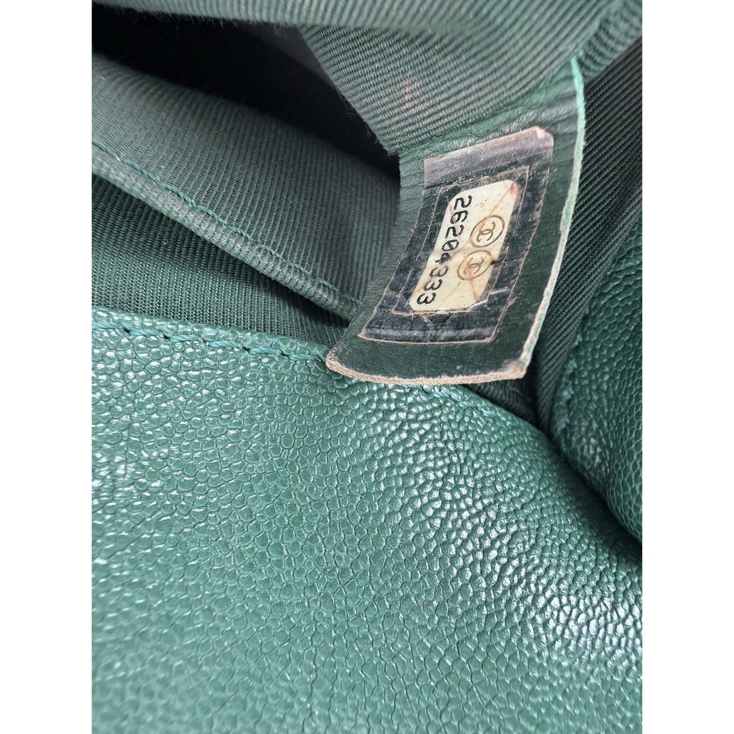 Chanel Boy Flap Bag Medium in Green Caviar Leather Gold Hardware 2018–2019 C-9