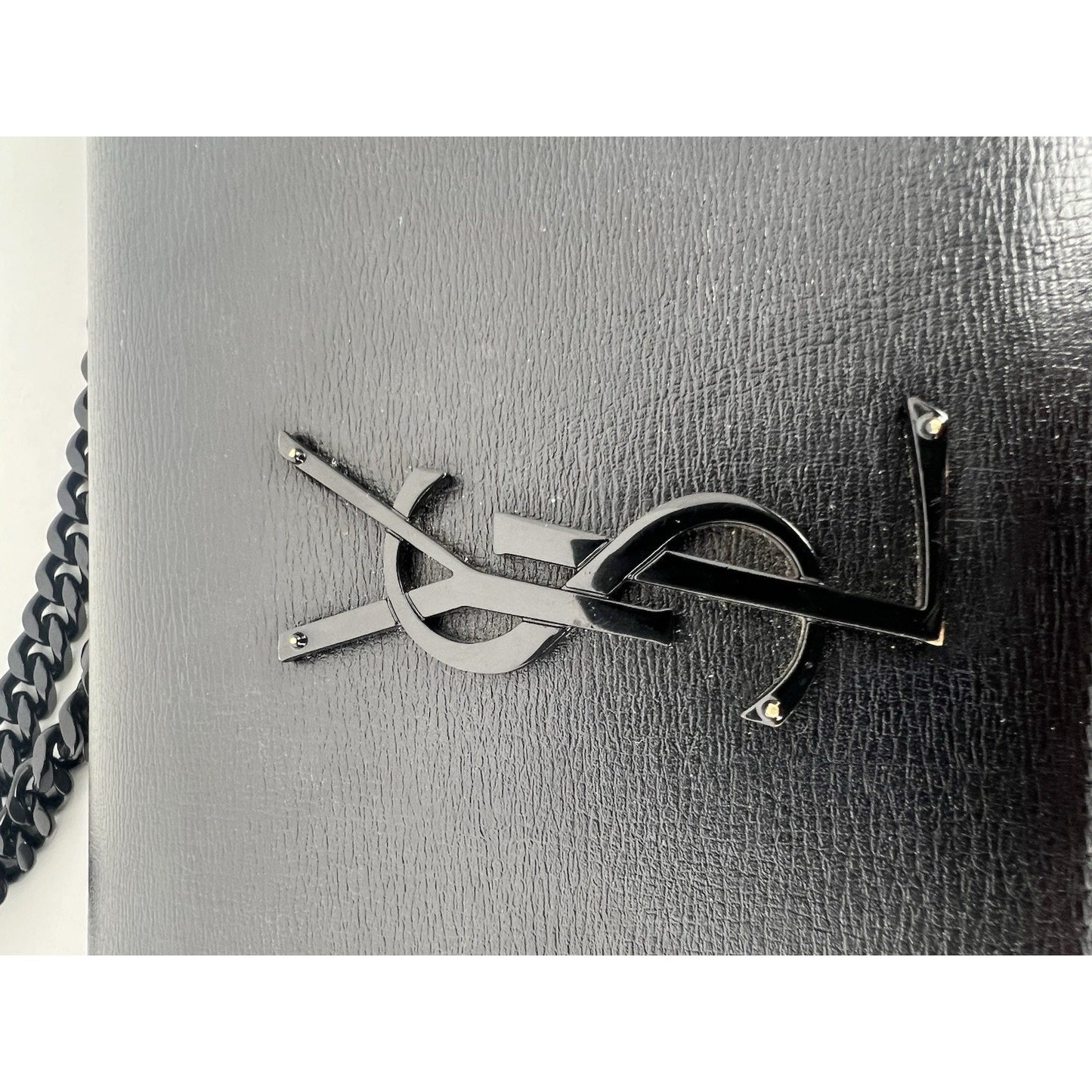 SAINT LAURENT Calfskin Medium Monogram Monochrome Sunset Black C-2