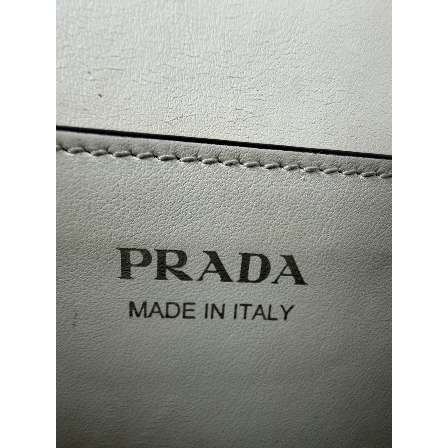 Prada Monochrome Patch Envelope Shoulder Bag Small in White Saffiano Leather S18